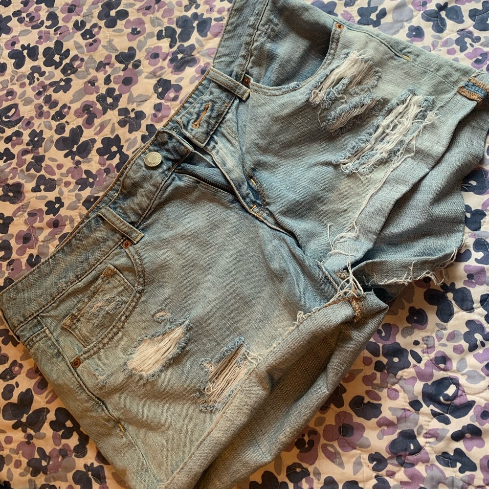 AE denim shorts